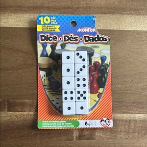 White Dice Set for Kids , 10 dice